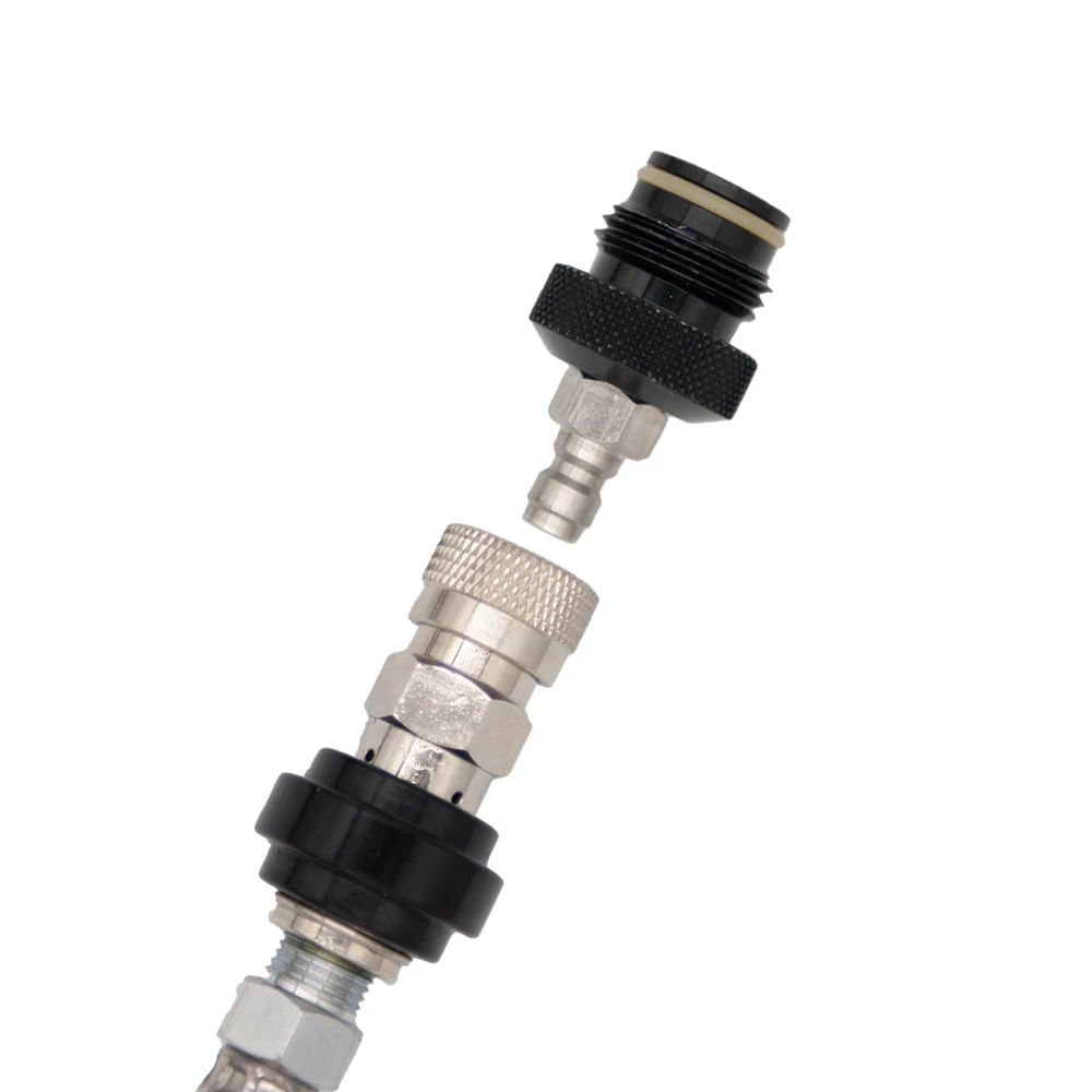 G1/2 Aluminium Air Coil Remote Hose with Quick Disconnect Compress Air, HPA, and Nitrogen Cylinders