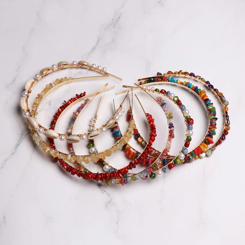 Модные аксессуары для волос, милая маленькая повязка на голову с камнями