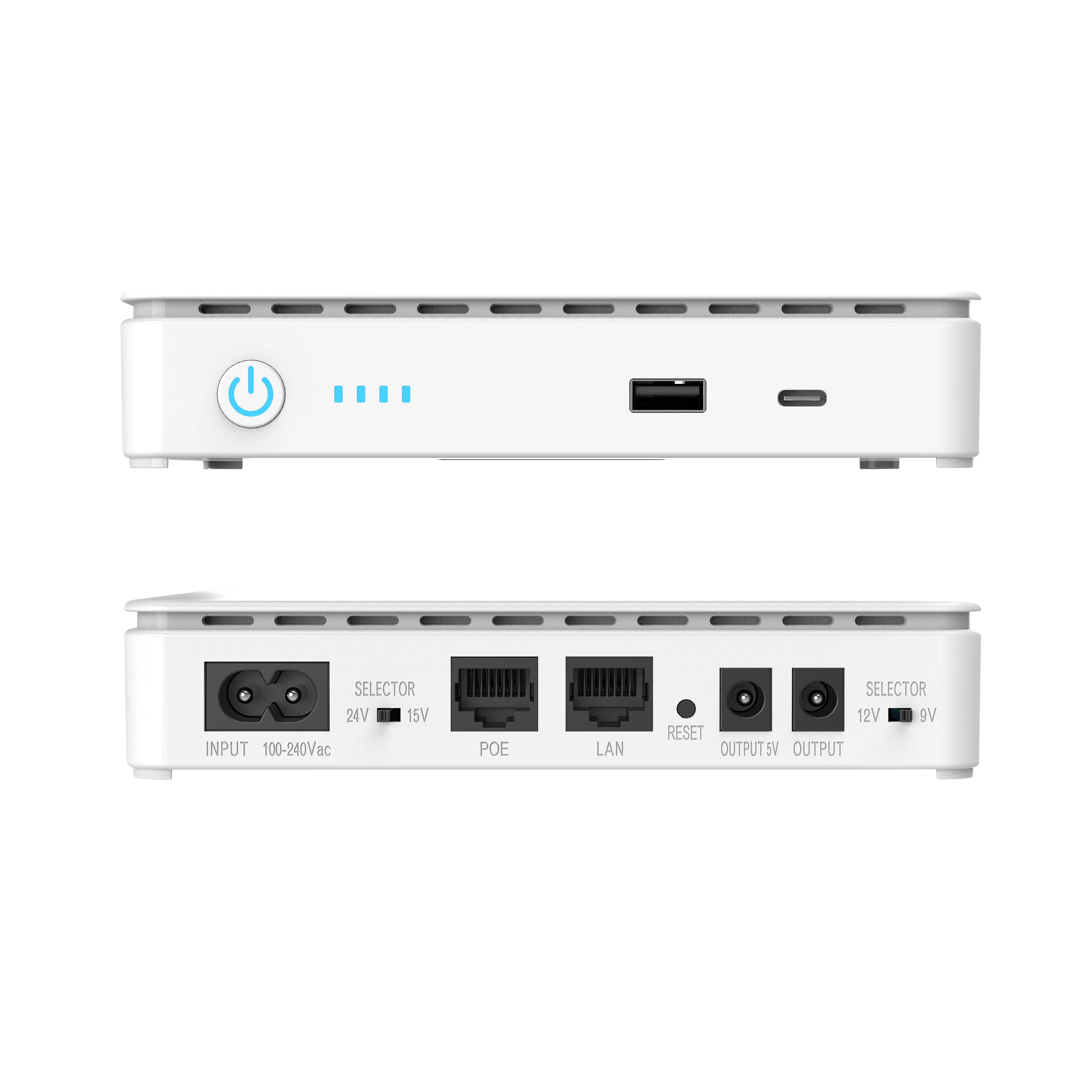 Lithium battery 10400mah mini ups for wifi router modem monitoring DC 5V 9V 12V 24V router uninterruptible power supply
