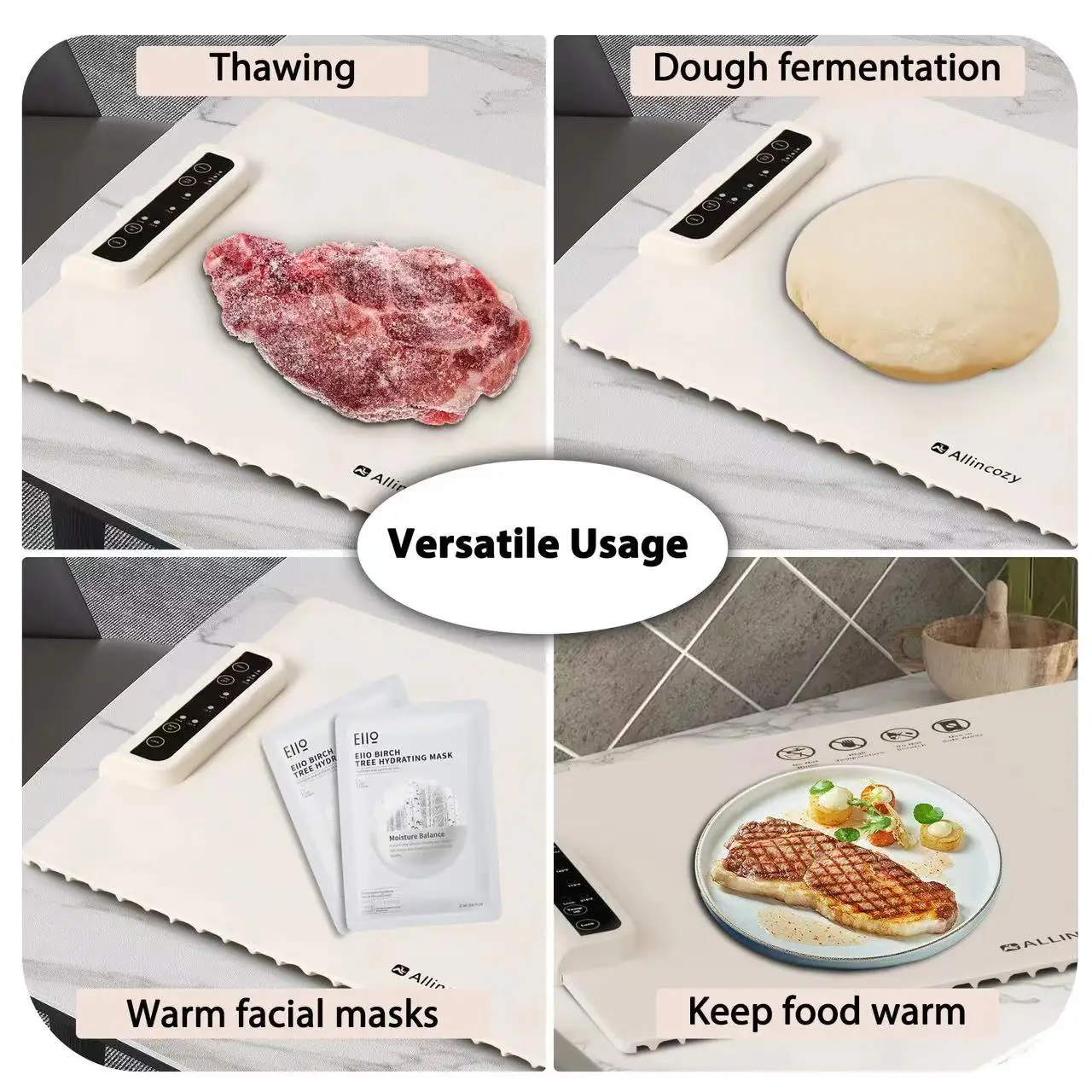 Multifunctional hot food thermal insulation pad household warm food magic milk silicone warm cutting board