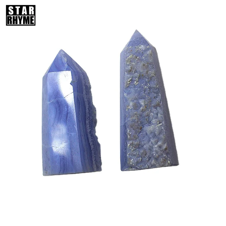 natural hand carved crystal  hand carved crystal blue lace agate point   gemstone crystal crafts gift for decoration
