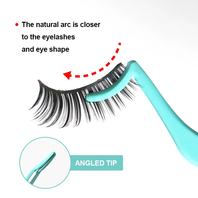 New Makeup Tools Fiber Tip Eyelash Extension Tweezers Stainless Steel Lashes Tweezers Lash Applicator For Eyelash Extension