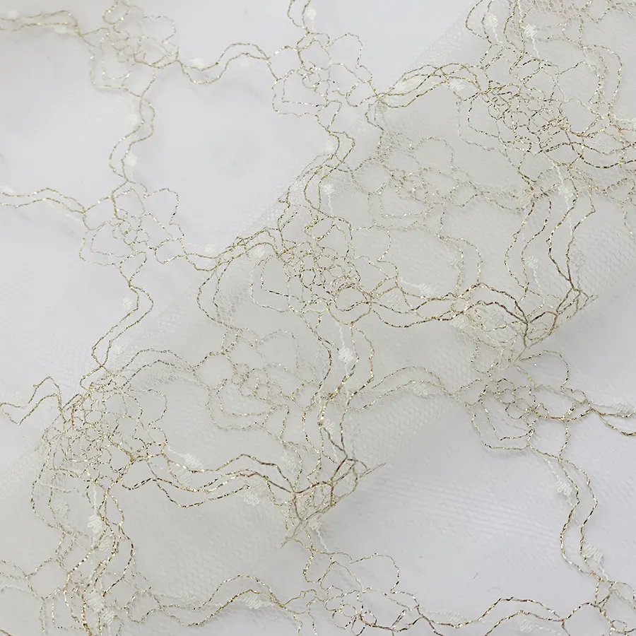 Hot designer fancy luxury veil wedding rhombus jacquard lace shinny lurex metallic mesh tulle nylon fabric for girls dress