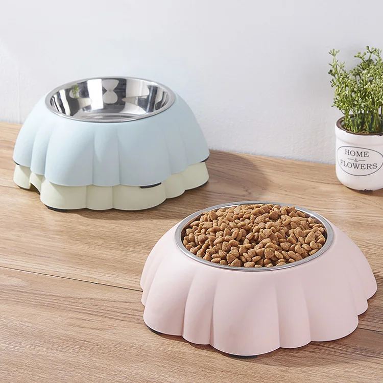 New Pet Supplies Cross -border Food Bowl Pumpkin Shaped Creative Cat Bowl Stainless Steel Dog Feeder