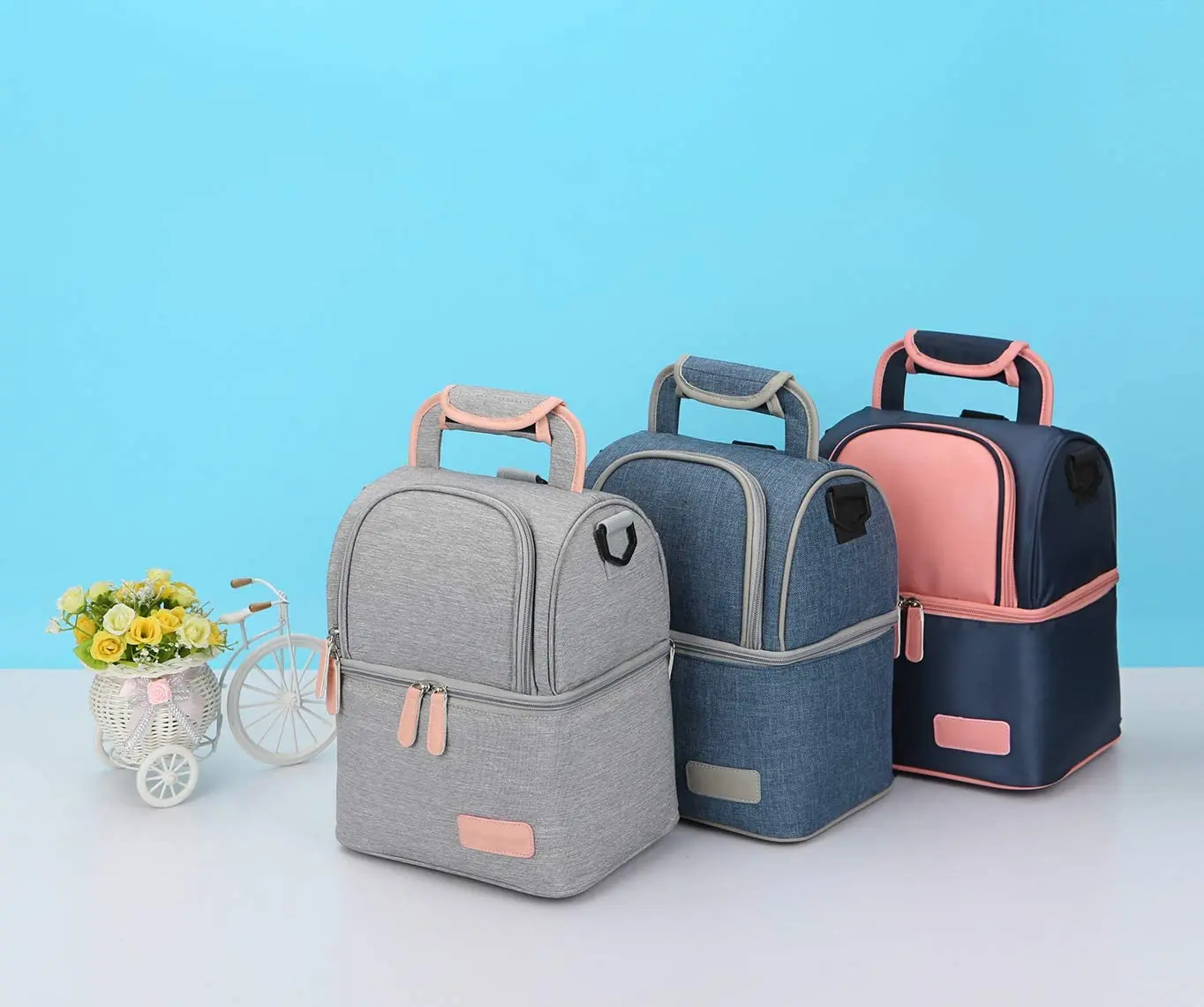 Breast Pump Backpack Breastmilk Cooler & Insulated Baby Bottle Bag Waterproof - Portable Thermal Insulated Lunch Bag
