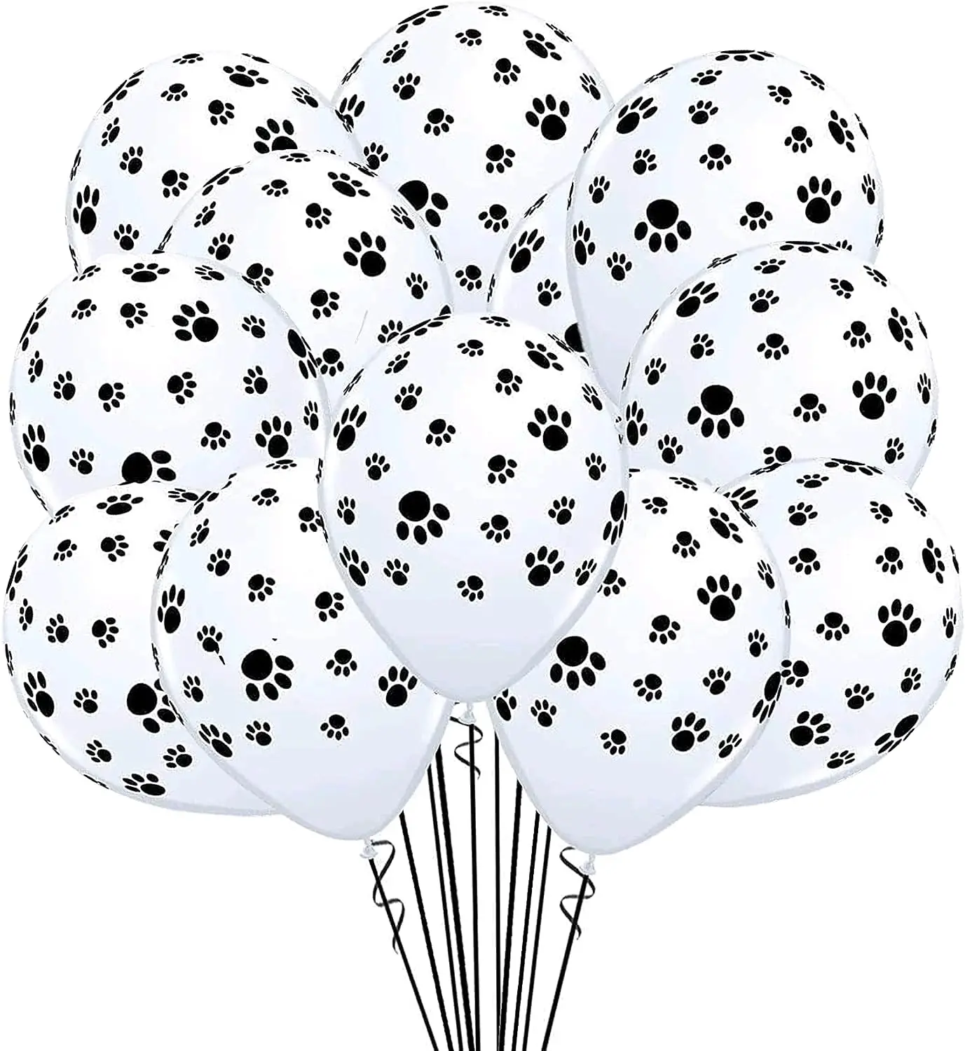 Wholesale 12 Inch Paw Print Party Balloons Latex Animal Balloons Jungle Birthday Party Wedding Decoration