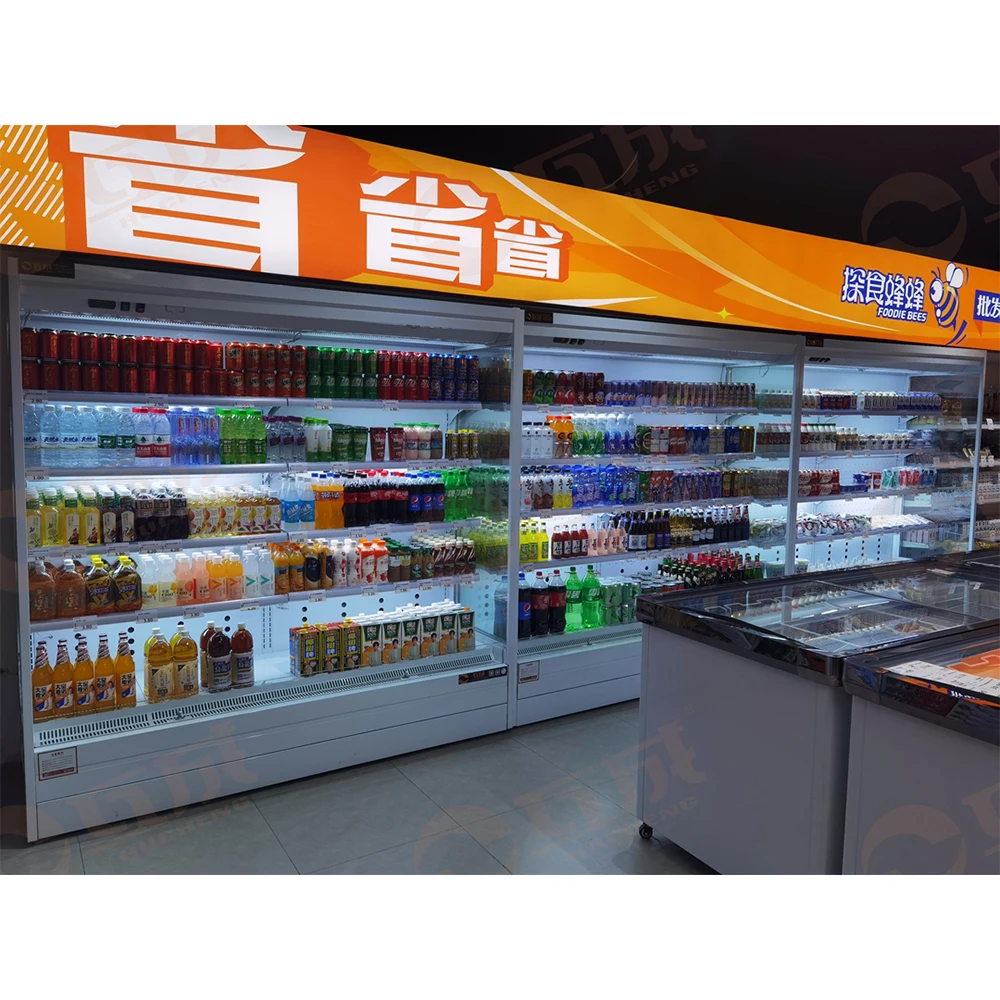 Hucheng Cold Drink Refrigerator Refrigeration Equipment Display Freezer Support customization