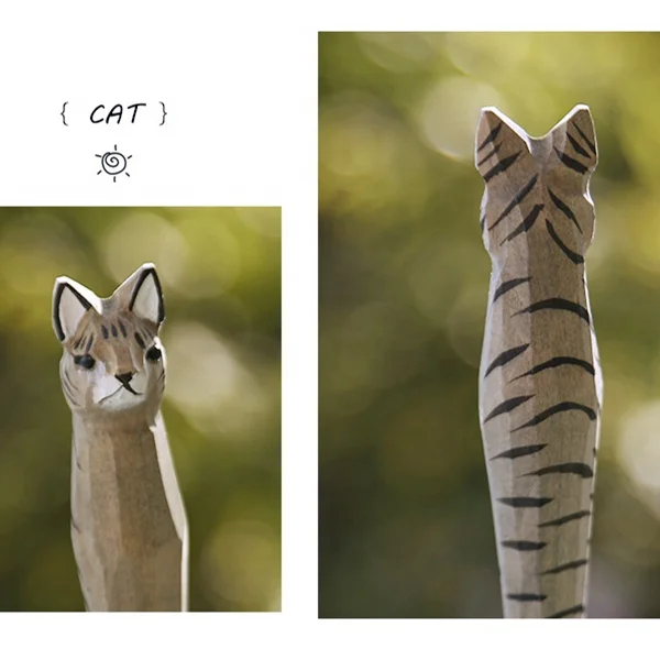 Animal Wooden Ball Pen 100% Hand Made Engrave Sculpture Mix Style Instock Items