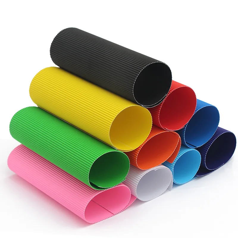 Цветной картон для упаковки подарков, 50*70 см, сделай сам, ручная работа, A4, гофрированная бумага