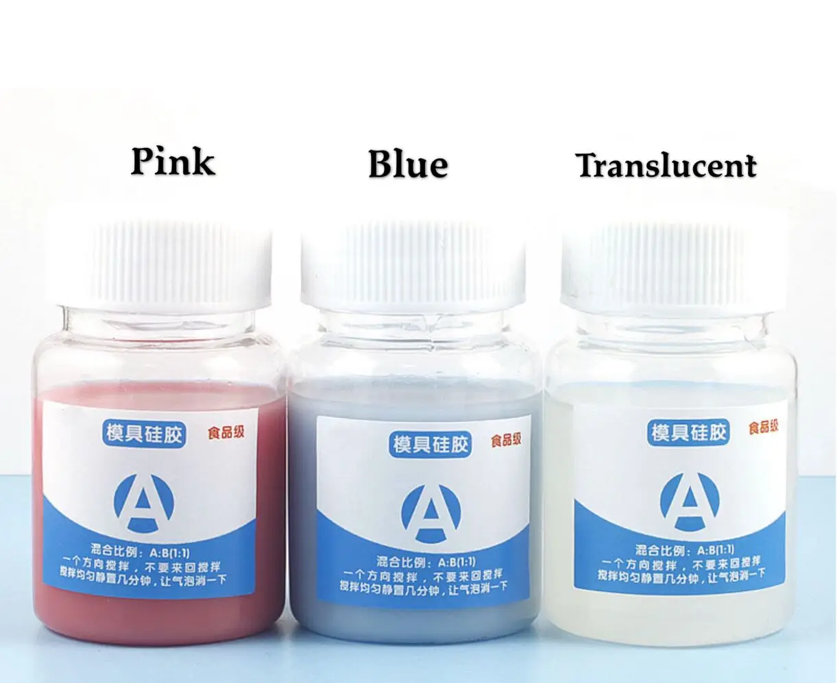 Wholesale 100g 200g 500g Food Grade Translucent Silicone Rubber for Molds Making