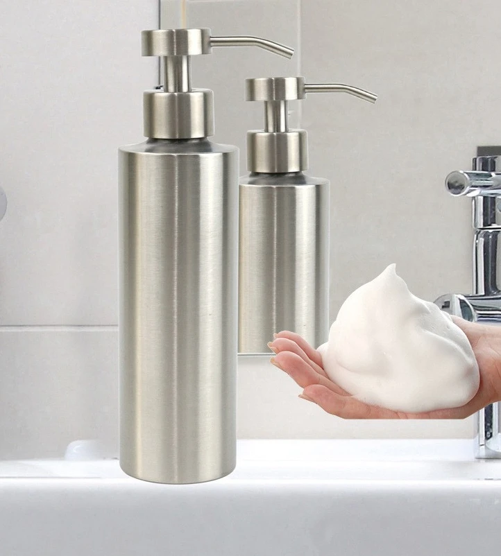 The Stainless Steel  Foaming Soap Dispenser,Foam Hand Soap Dispenser for Bathroom & Kitchen,