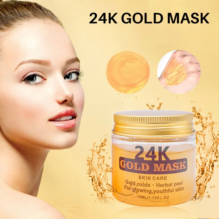 Private Label 24k Gold Facial Mask Private Label Nourishing Whitening 24K Gold Bio Collagen Skin Care Peel-off Facial Mask