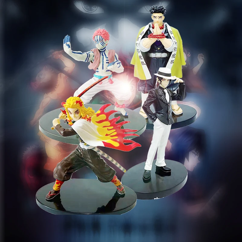 New style Collectibles toys Demon Slayer model Kibutsuji Muzan Rengoku Kyoujurou cake decoration anime action figures