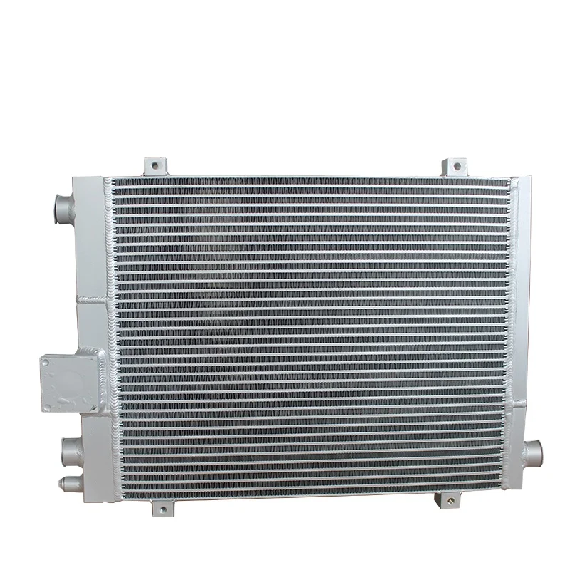 Aluminum air compressor tube fin oil cooler for komatsu pc200 7