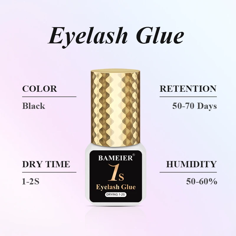 Professional Lash Glue Fast Drying Low Fume Oil-Proof 0.3 Sec Eyelash Extension Adhesive Glue