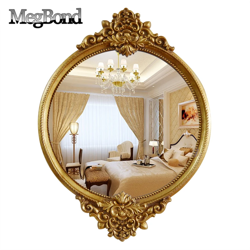 Resin antique bathroom wall mirror for salon