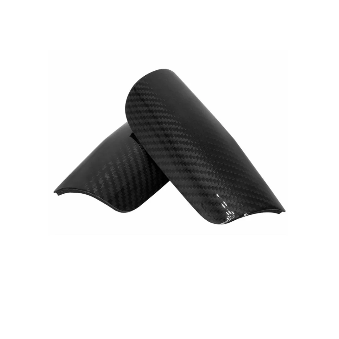 Cool style logo custom service black twill carbon fiber shin guard and light football shin guard