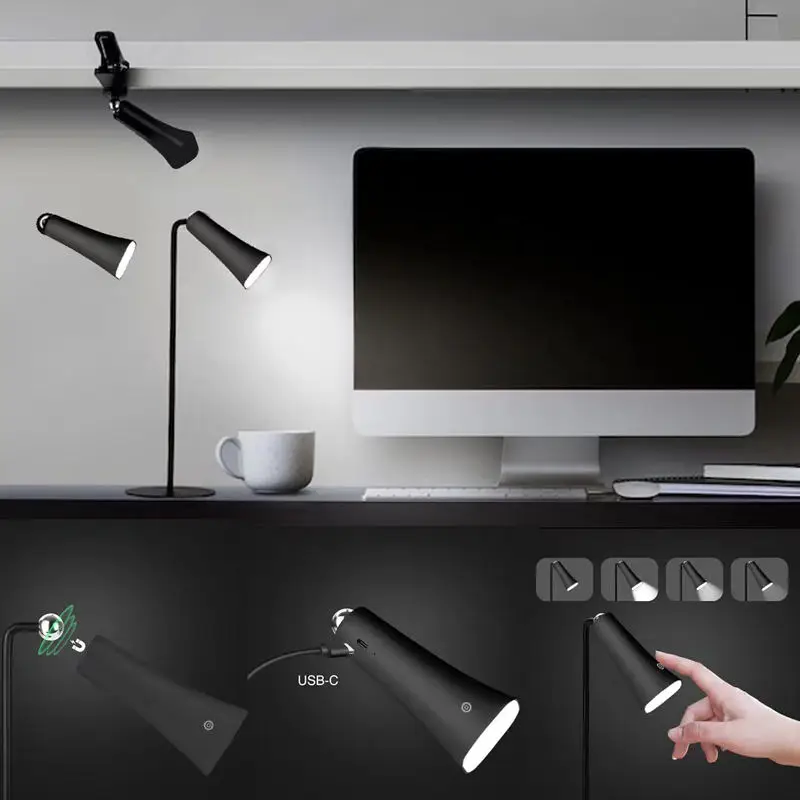 4-In-1 Rechargeable Cordless Led Table Lamps Multifunctional Home Decor Removable Magnetic Wall Desk Night Light Reading Room
