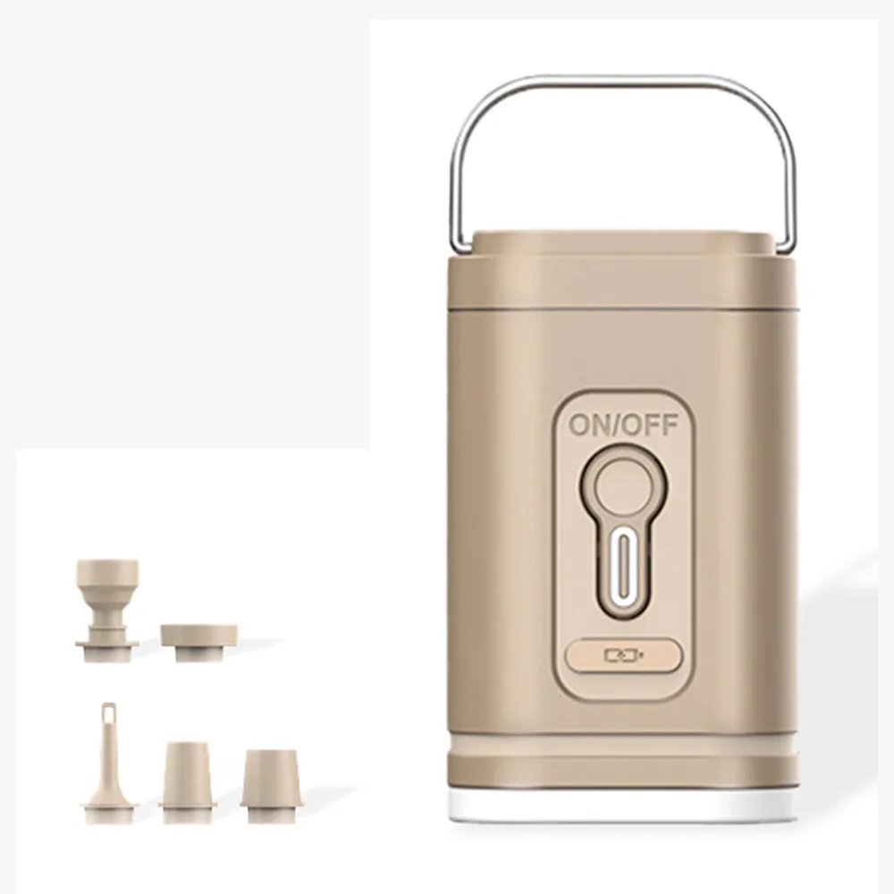 Portable Wireless Electric Air Pump USB Rechargeable 1200mah battery Pocket Air Compressor Camping Lantern Outdoor Sports