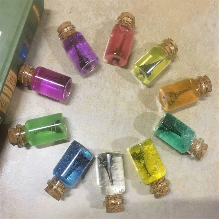 Unique Round Clear 20ml Mini Wishing Storage Glass Bottles With Cork Stoppers For Decoration/Arts/Party Favors