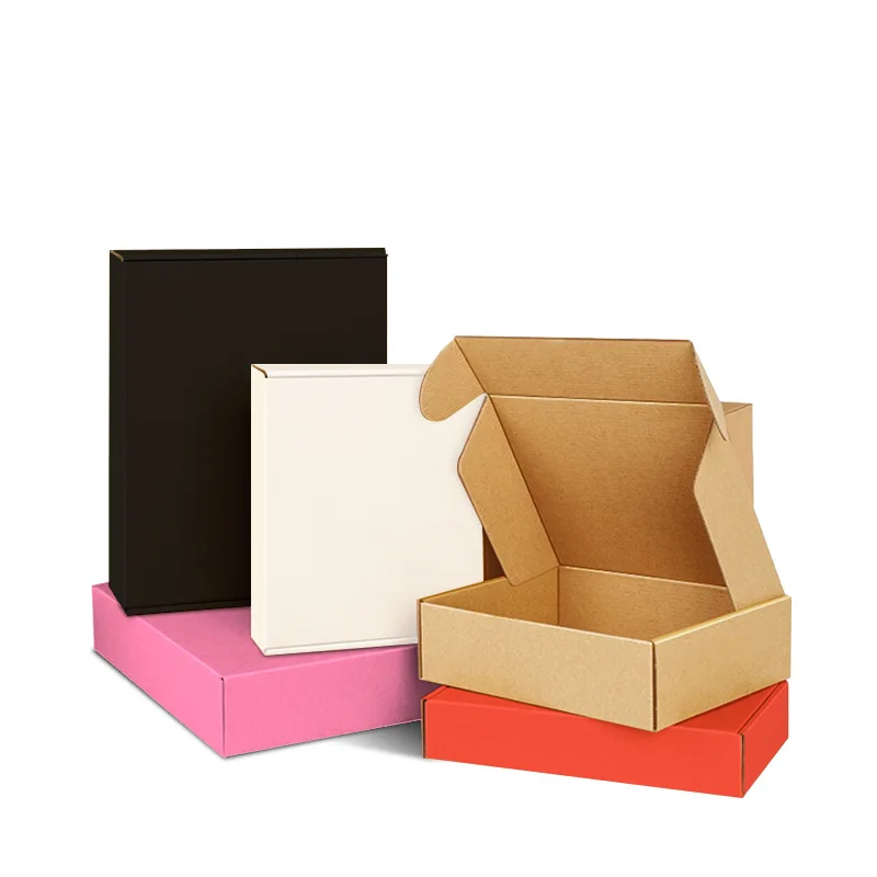 Free Sample Colored Mailer Corrugated Box Moving Paper Boxes For E-Commerce Shipping Packaging