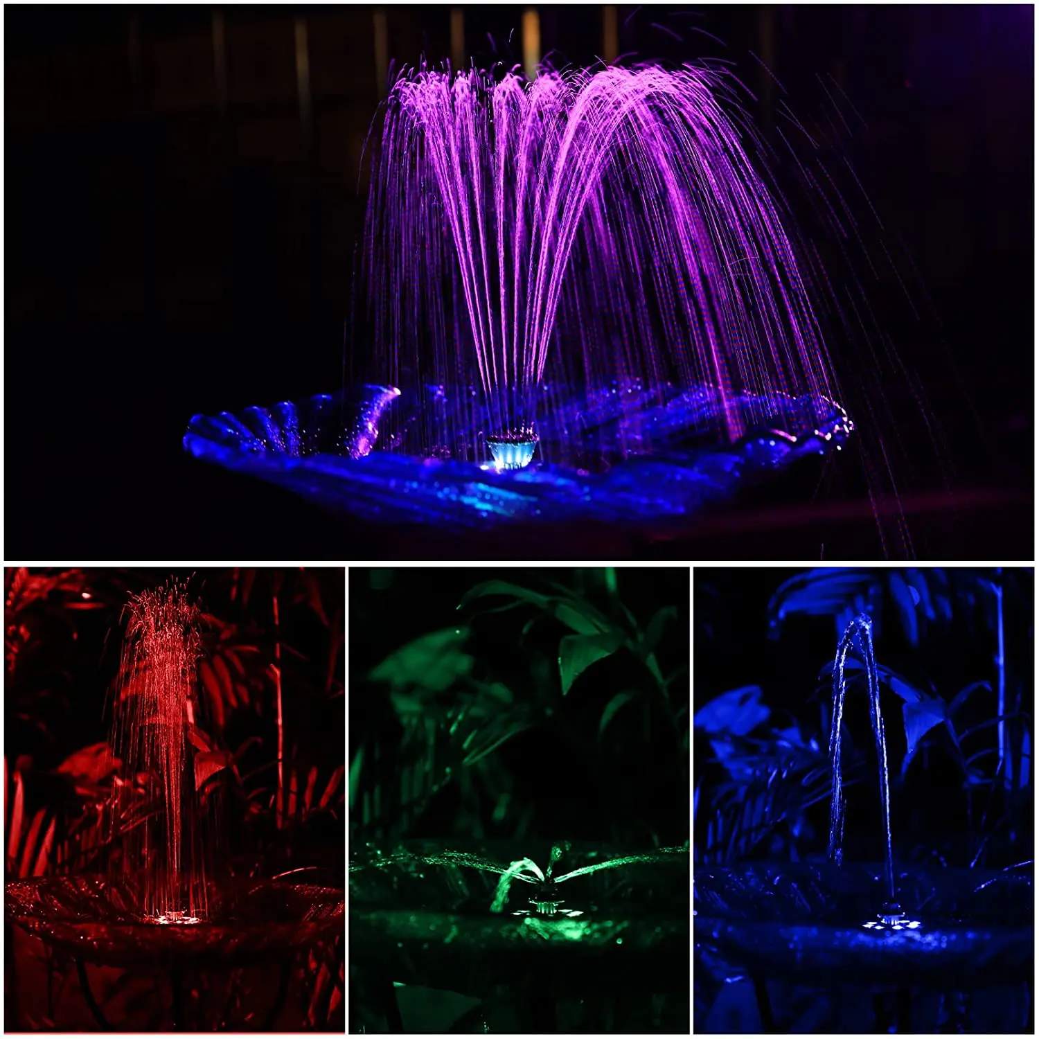 Outdoor Swimming Pool RGB Fountain Home Decorative Indoor Waterfall Wall Solar Water Garden Fountain