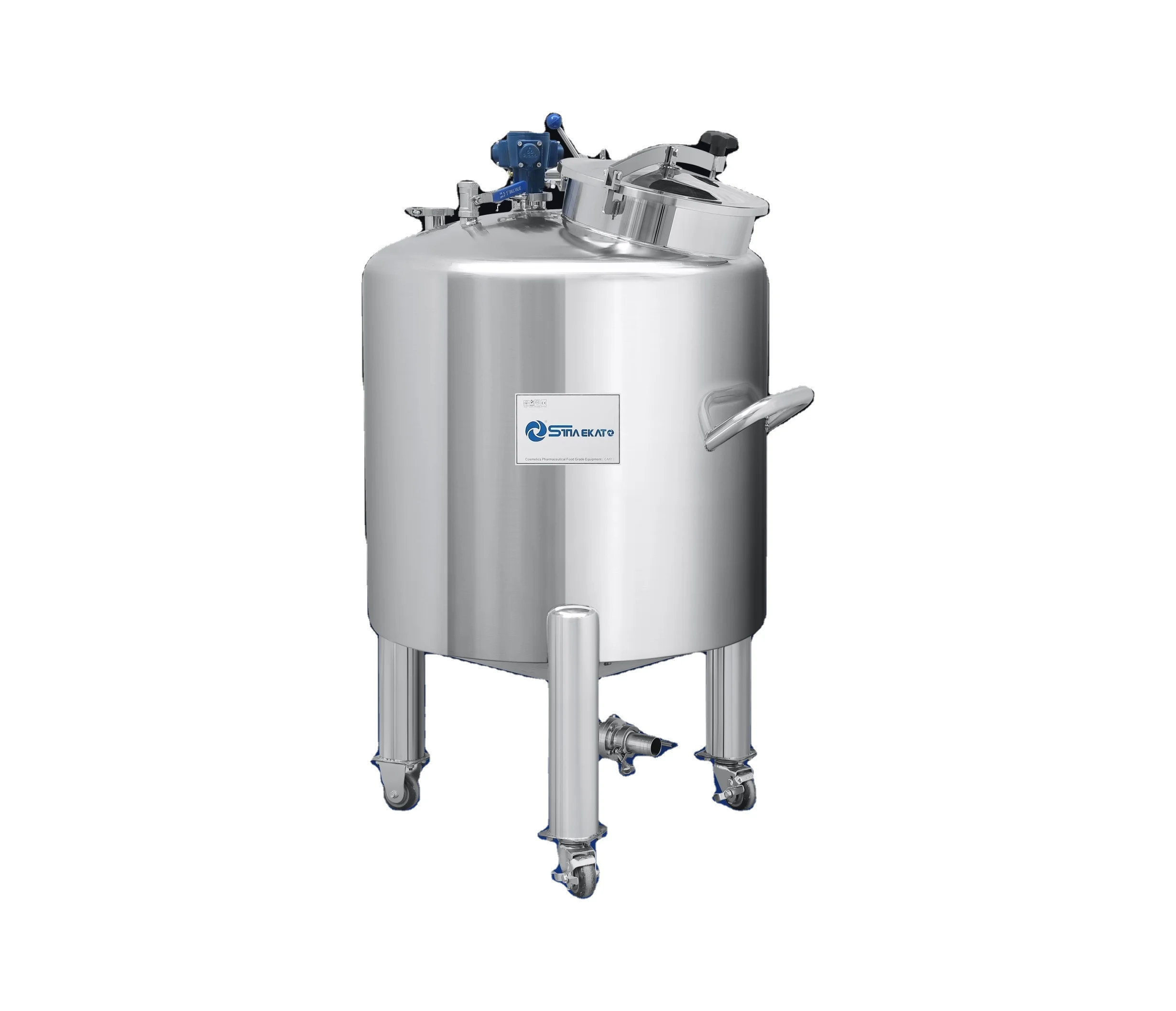 GMP certification  SS304 SS316 water tanks stainless steel customizable Aseptic Storage Tank for food  cosmetic  grease