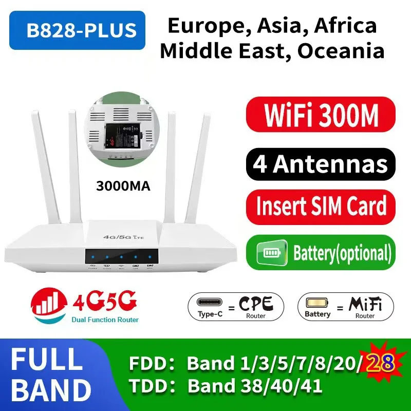 2024 Hot Selling Router Wifi 4G With Sim Card Unlocked Router 4G Sim Card with 3000mAh battery