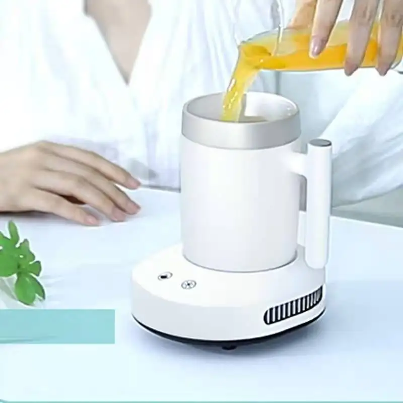 Wholesale 2 in 1 Heat And Cold Mug Set Electricity Coffee Milk Wine Warmer Cooler Mug Plate Set For Office For Kitchen