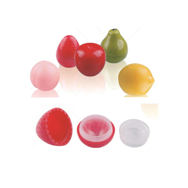 Travel Storage Fashion Colorful Custom Antique Cute Plastic Contact Lens Case Fruit Design