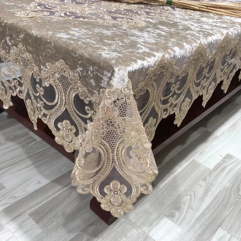 Lufu Manufacturer Wholesale Conference TableCloth Wedding bar tablecloth Velvet Table Cloth Tablecloths tovaglia for home party