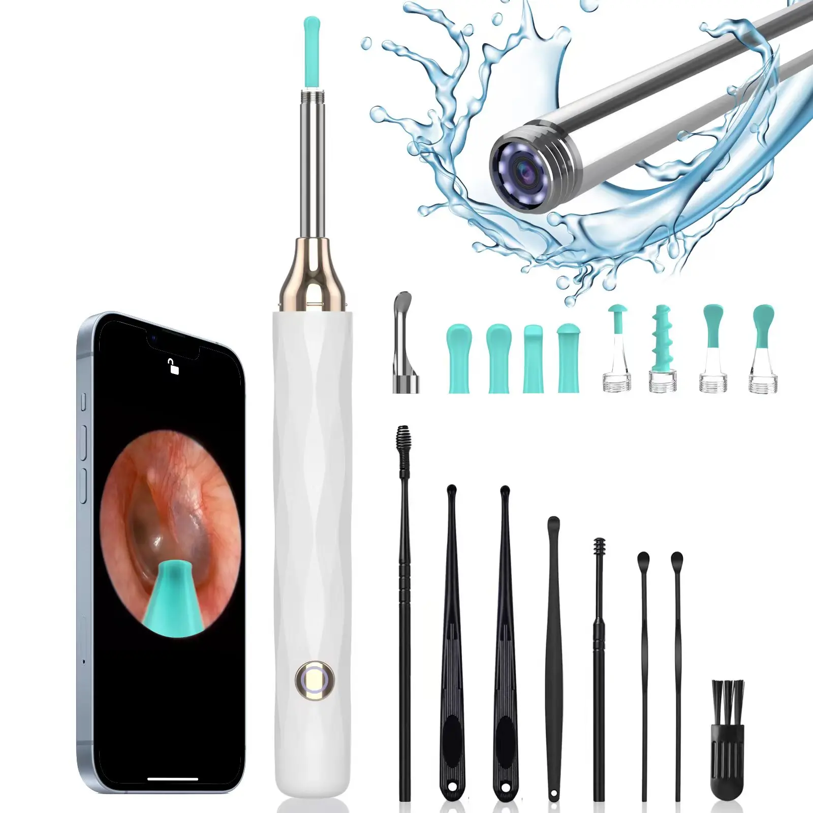 Wireless Smart Camera Visual Ear Removal Tool Kit Ear Scoop New Arrival LED Ear Cleaner Otoscope WIFI Visible Earpick