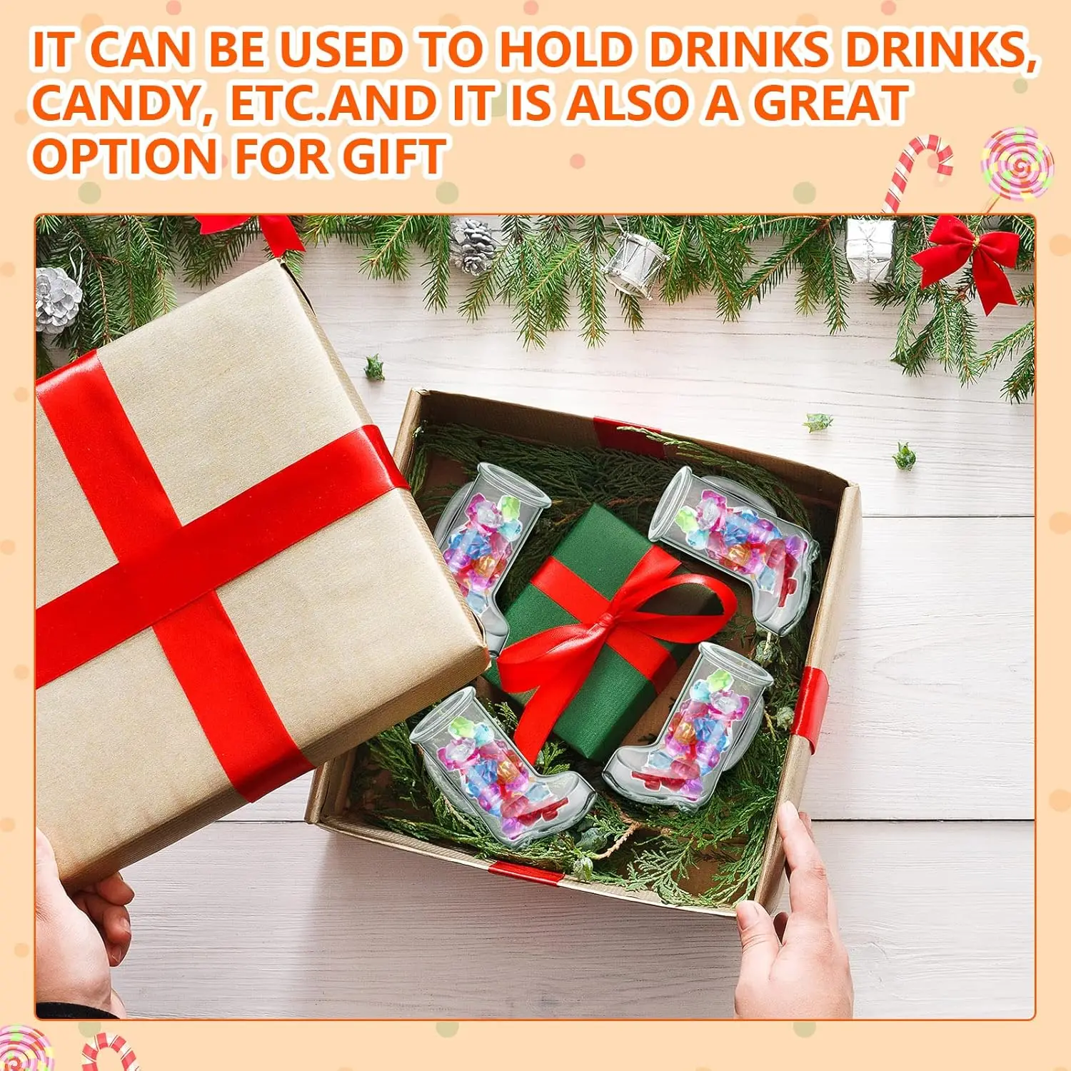 1.7 oz Cowboy Beer Boot Shot Glass Mini Glass Boot Funny Shot Glasses Heavy Base Shoe Drinking Glass with Handle for Party Gift