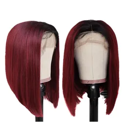 Wholesale Straight Human Hair Wigs 613 Blond Color Bob Wig Cuticle Aligned Raw Cambodian Hair Lace Frontal Wig Vendor