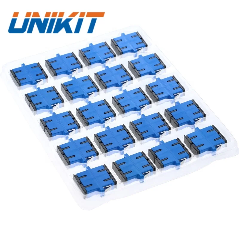 Best Selling SC Earless No Flange Fiber Adapter SC UPC Singlemode Simplex Duplex without Flange Fiber Optic Coupler Adapter