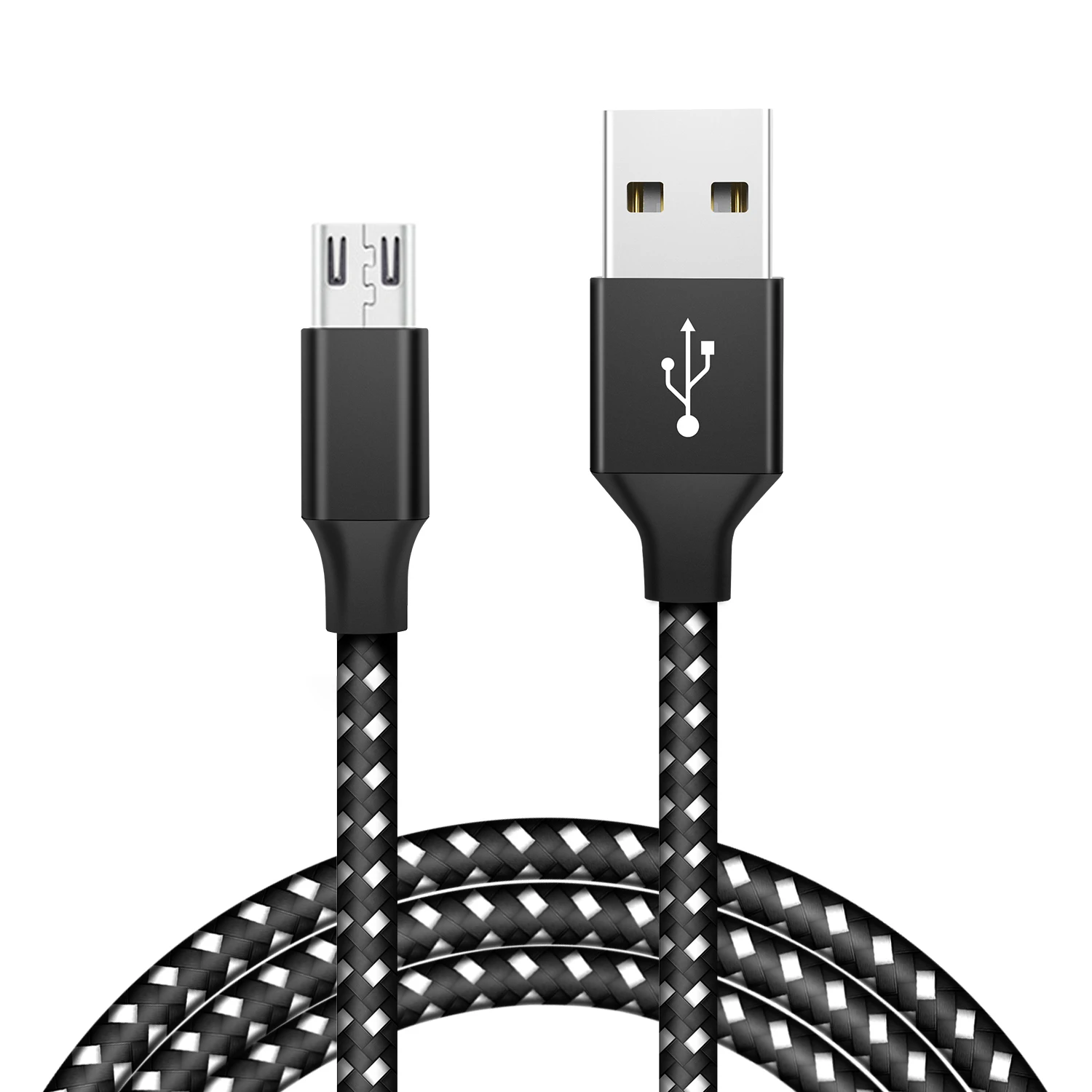 USB C Cord 2.4A Fast Charge, AINOPE  6.6ft Type C Charging Cable Right Angle, Durable Nylon Braided USB-A to USB-C Charge