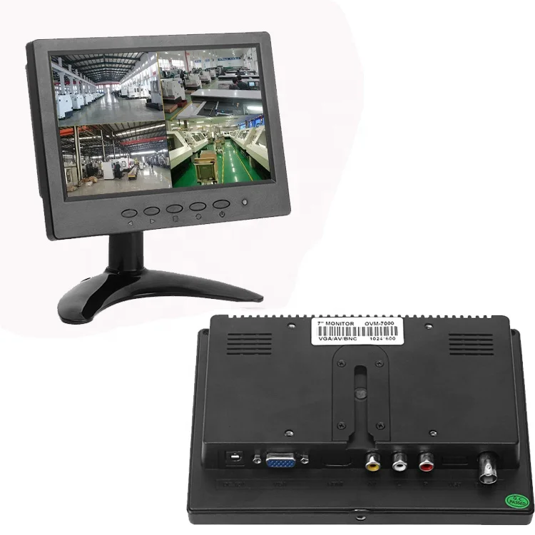 7 Inch 16:9 TFT LCD AV stand alone Car Monitor with suction mount for parking system