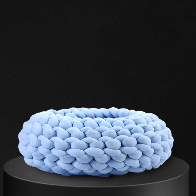 Hand Woven  Nest Four Seasons Universal Removable Core Filling Cotton Coarse Wool Pet Cat Bed