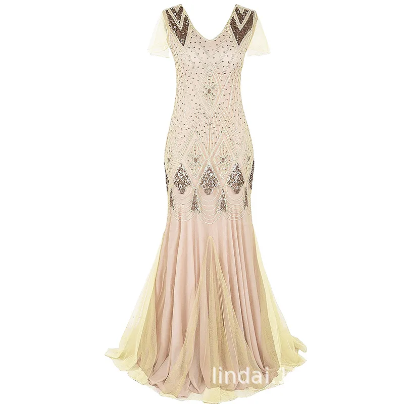 Party Dresses Women Evening Elegance Retro Sequin Banquet Light Luxury prom night dresses Fishtail Dress Long