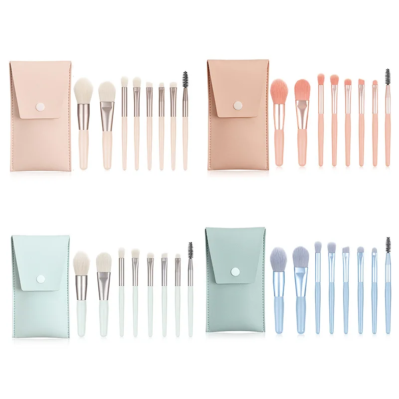 8 Mini Macaron Makeup Brush Set Eye Shadow Brush Beauty Tool