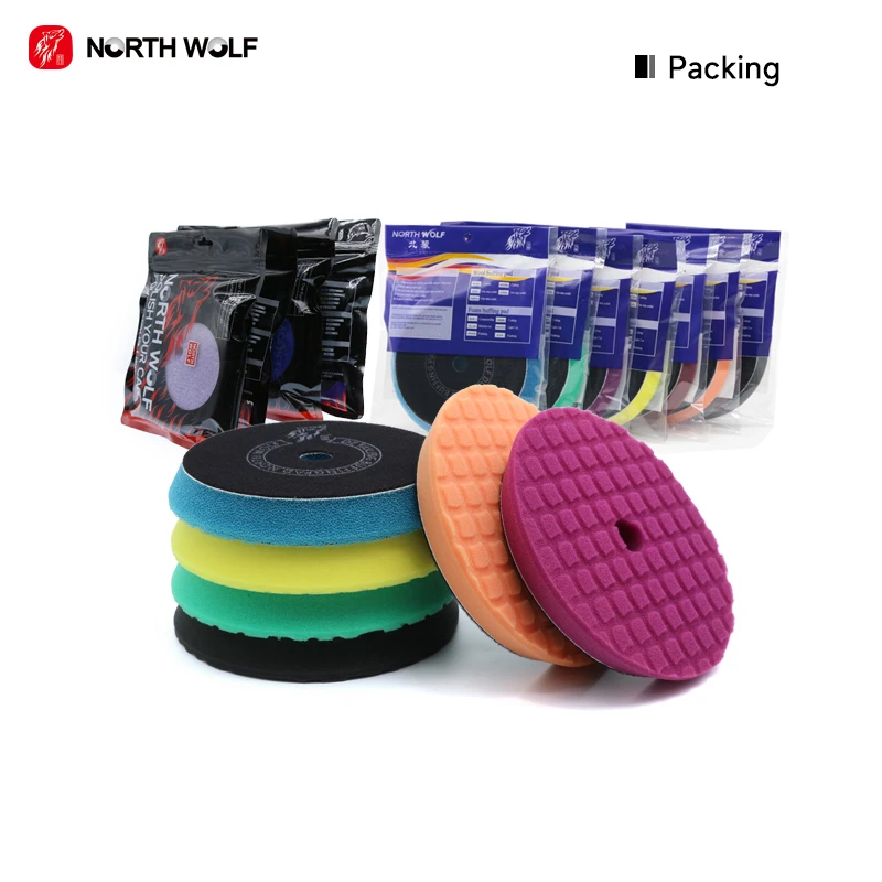 North Wolf Customize Foam Polishing Pad Wholesale Polish Pad Car Detailing Buffing Pad