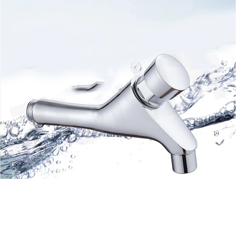 Wash Bowl Wall Mounted Brass Basin Mixer Faucets kitchen tap modern time delay faucet