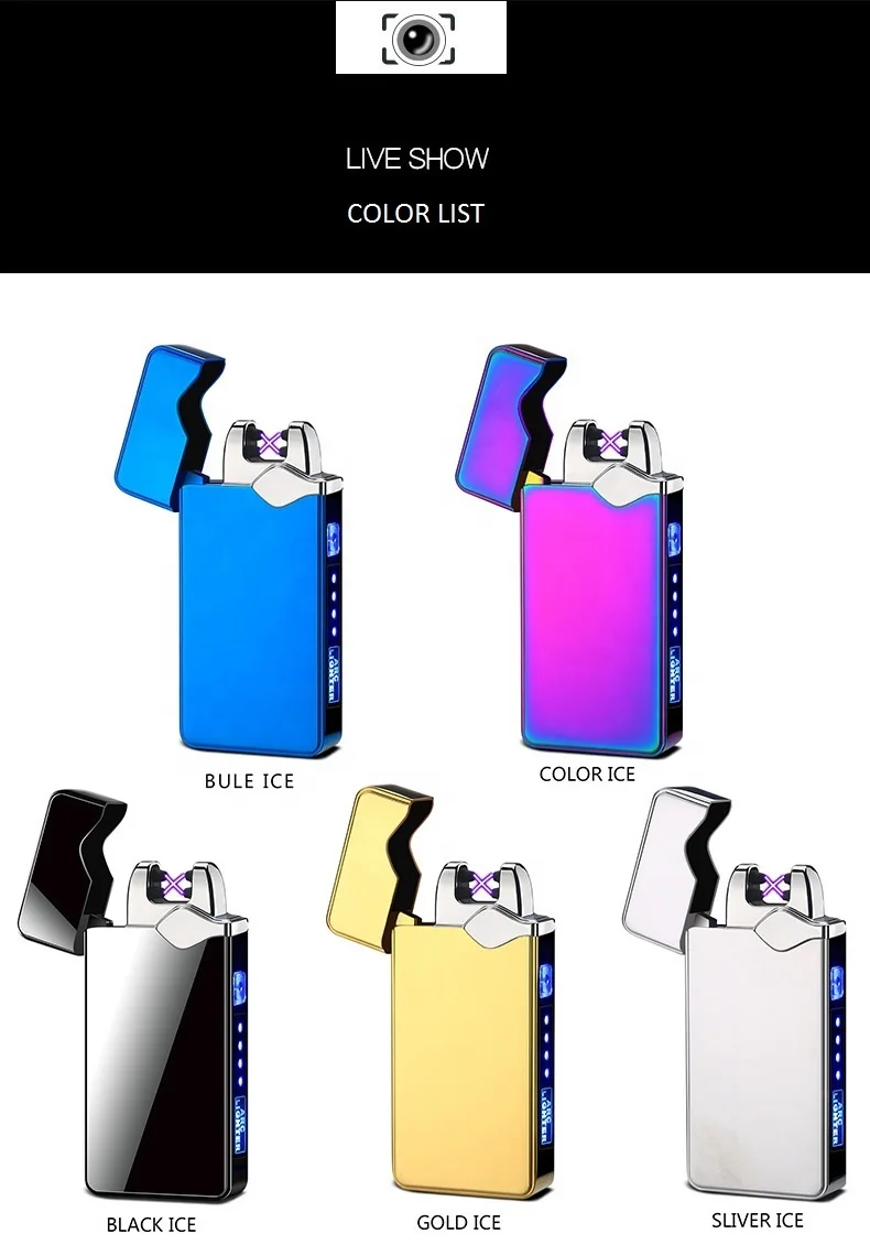 Wolesale Smoking Custom Windproof Cigarettes Arc Lighter Outdoor Usb Lighter For Camping BBQ  lighters custom logo