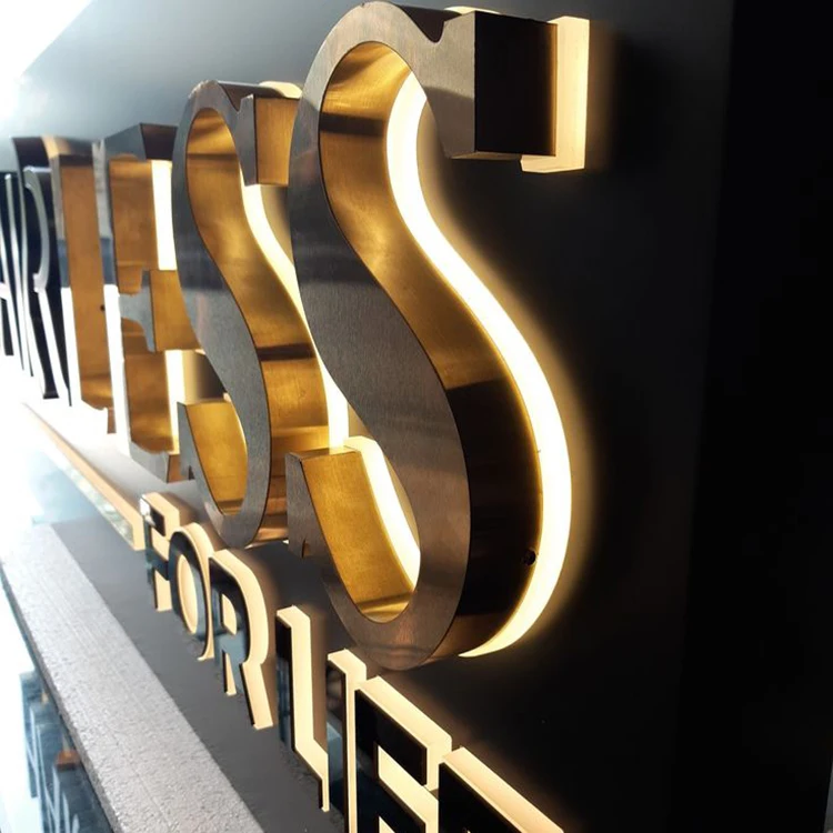 Most Popular customized 3d metal logo outdoor channel letters signs led sign board outdoor advertising business sign custom