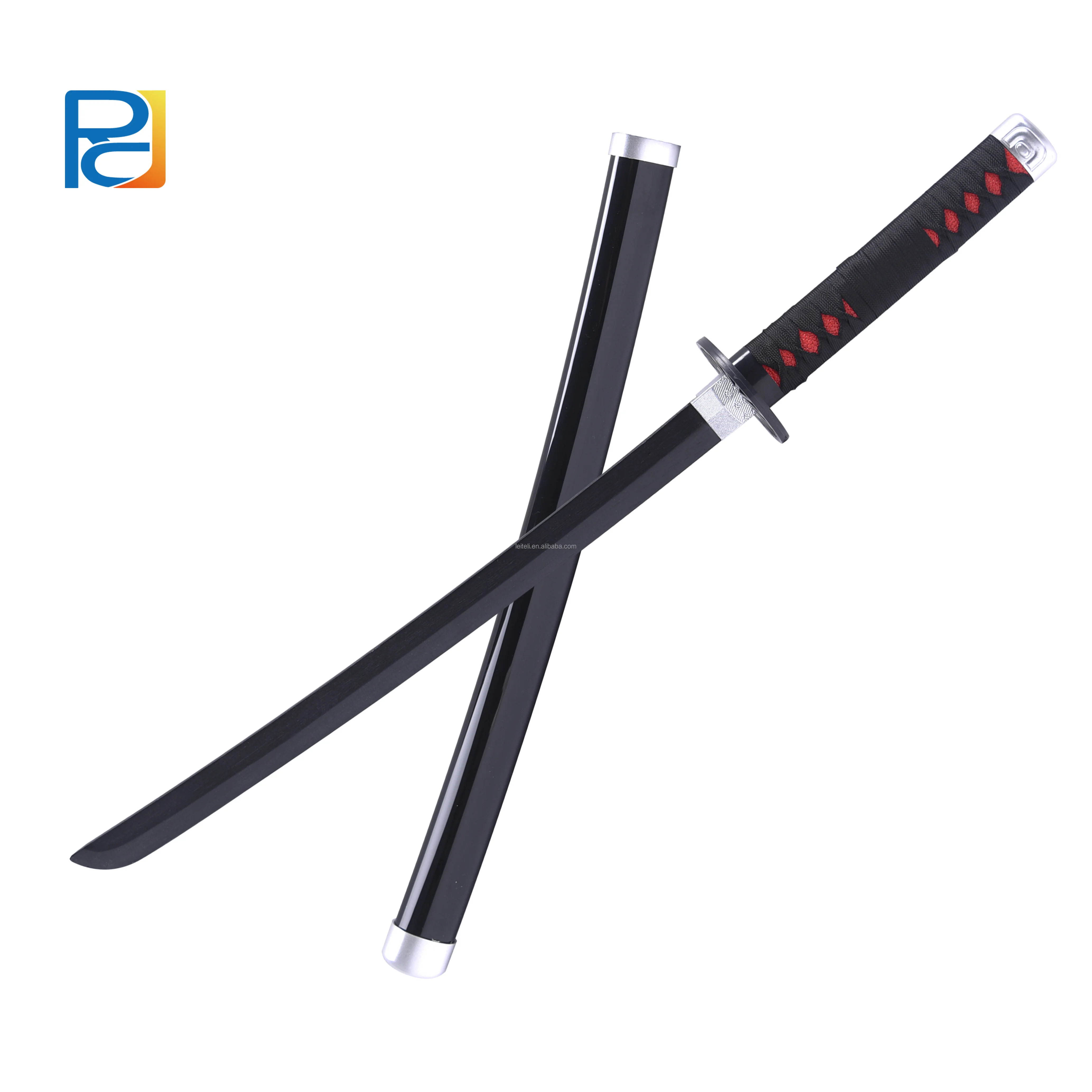 Black 78cm Bamboo Blade Sword Katana Sword Anime Wooden Cosplay Swords For Demon Slayer Kamado Tanjiro
