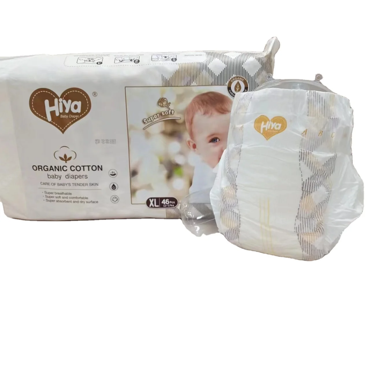 Disposable Soft Baby Diaper Factory Direct Sale Elastic Waistband Diapers