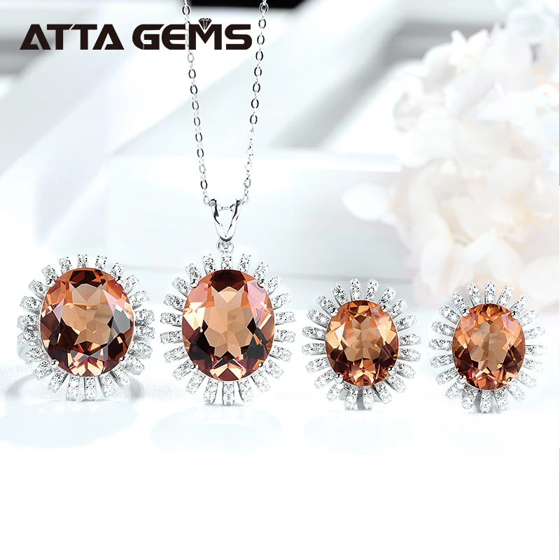 Sultanize Ring Earrings Pendant Diaspore Gemstone For Women 925 Sterling Silver Zultanite Jewelry Sets Wedding Engagement