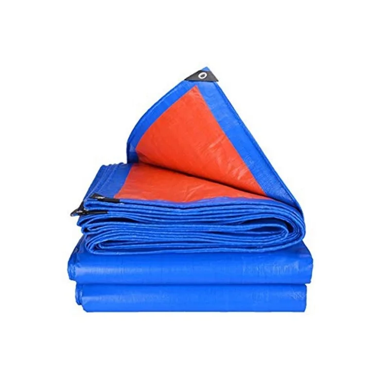 blue orange  Virgin hdpe woven LDPE coated Korea PE Tarpaulin Plastic Sheet