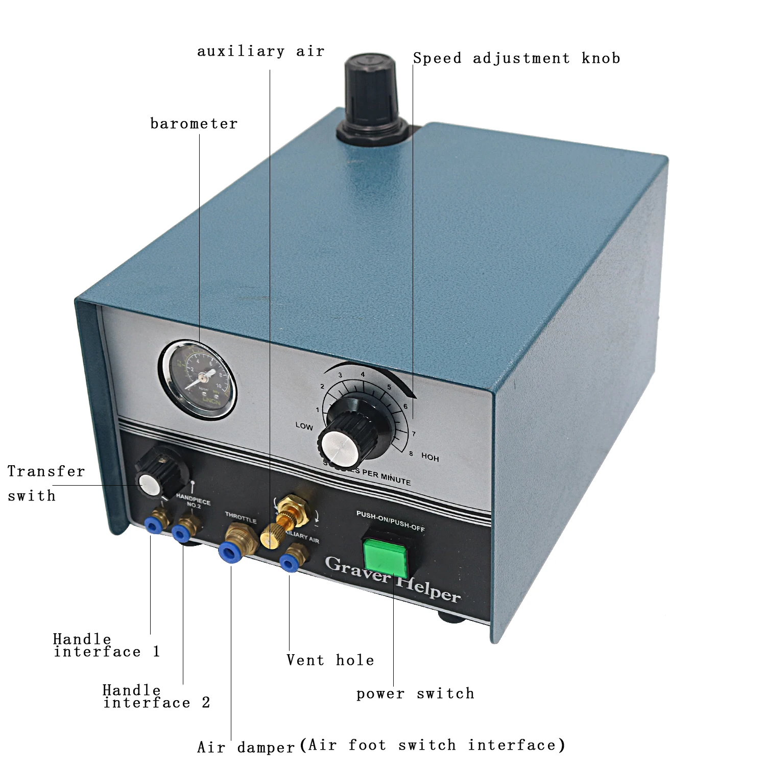 Jewelry Processing Equipment Durable Using Low Price Jewelry Hand Double Ended Engraving Machine Pneumatic Engraver Graver
