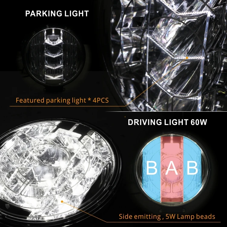 Tuff Plus 9 inch led driving light motorcycle off road led driving fog light 9 inch heated lens round 9 inch for off road